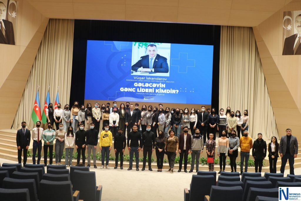 Deputat Vüqar İskəndərov ilə gənclərin görüşü keçirilib