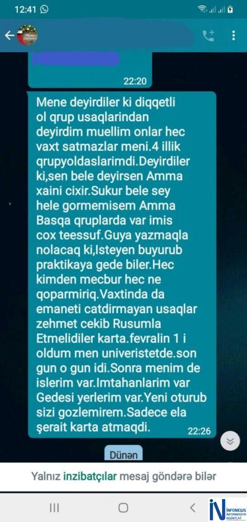 Sumqayıt Dövlət Universitetində qiymət bazarı