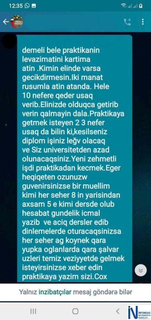 Sumqayıt Dövlət Universitetində qiymət bazarı