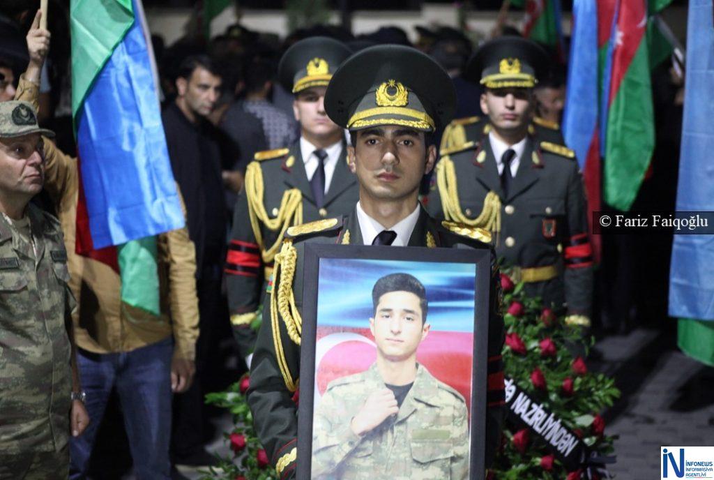 Şəhid Amin Qəfərli ilə vida mərasimi keçirilib